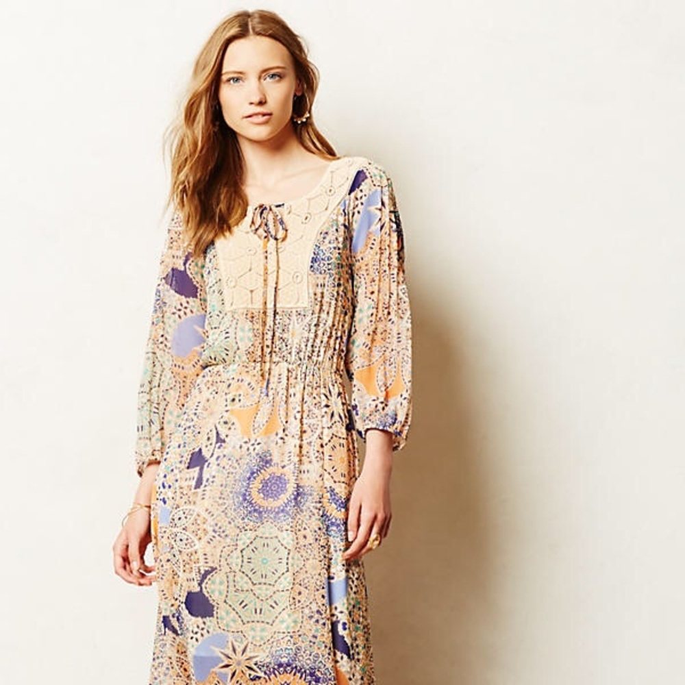 Anthropologie Floral Maxi Dress